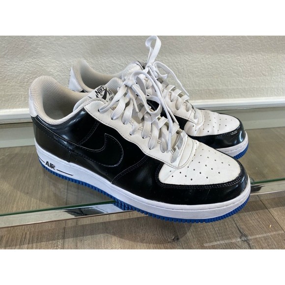 Nike Men\'s Air Force 1 Game Royal Patent Leather Sneakers White 488298-058 Sz 9 main image 5